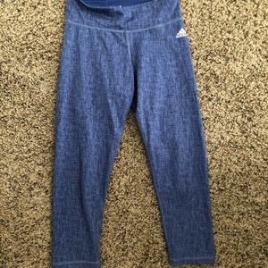 Blue Adidas Climate capri  leggings